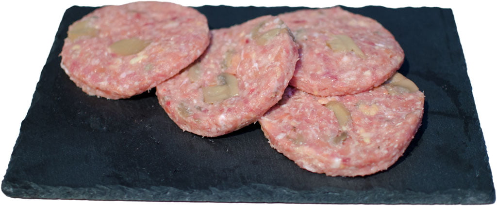 hamburger con pollo ai funghi