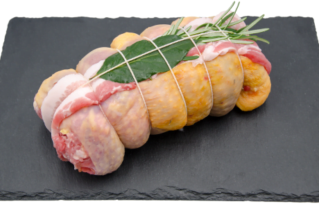 Arrosto di Faraona con Albicocche e Mandorle